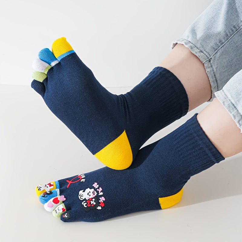 Chaussettes À Cinq Doigts De Dessin Animé