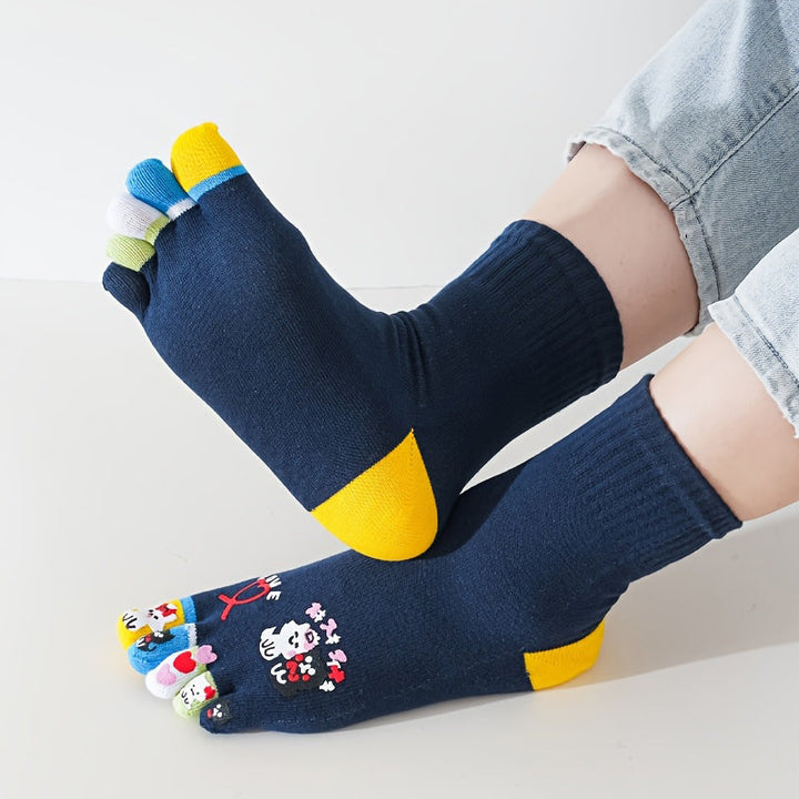 Chaussettes À Cinq Doigts De Dessin Animé