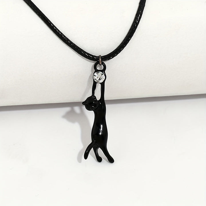 Collier Pendentif Chat Vintage