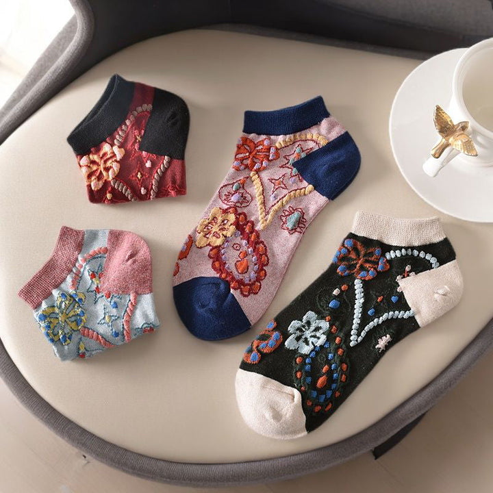 Chaussettes À Fleurs Vintage