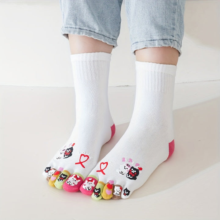 Chaussettes À Cinq Doigts De Dessin Animé