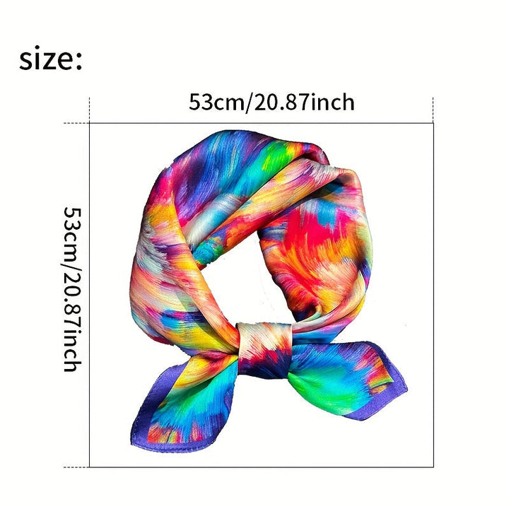 【100% Soie】Écharpe Élégante Et Colorée
