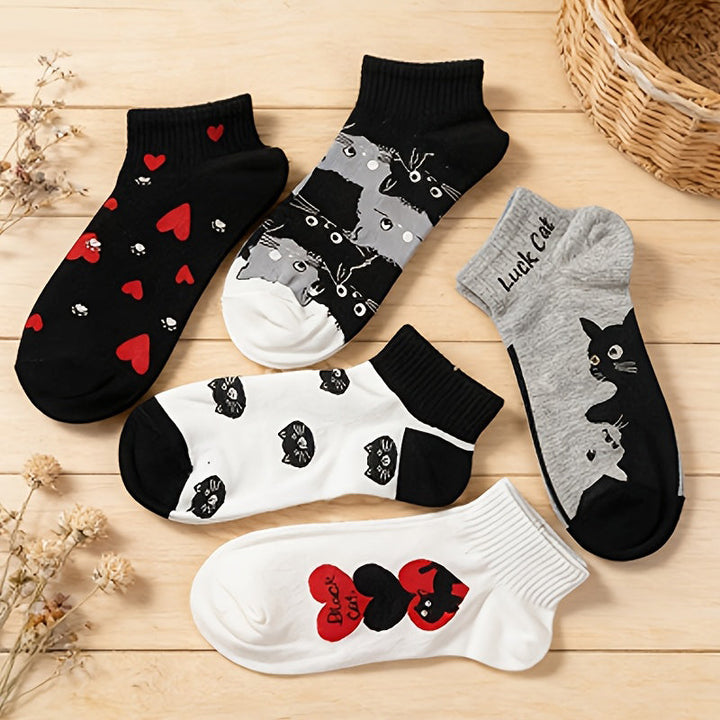 Chaussettes Décontractées À Motif De Chat
