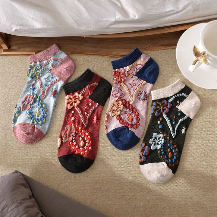 Chaussettes À Fleurs Vintage