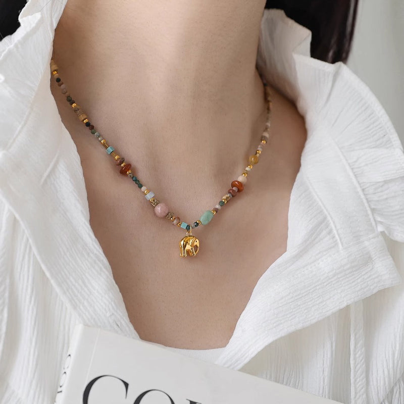 Collier De Perles Colorées Bohème