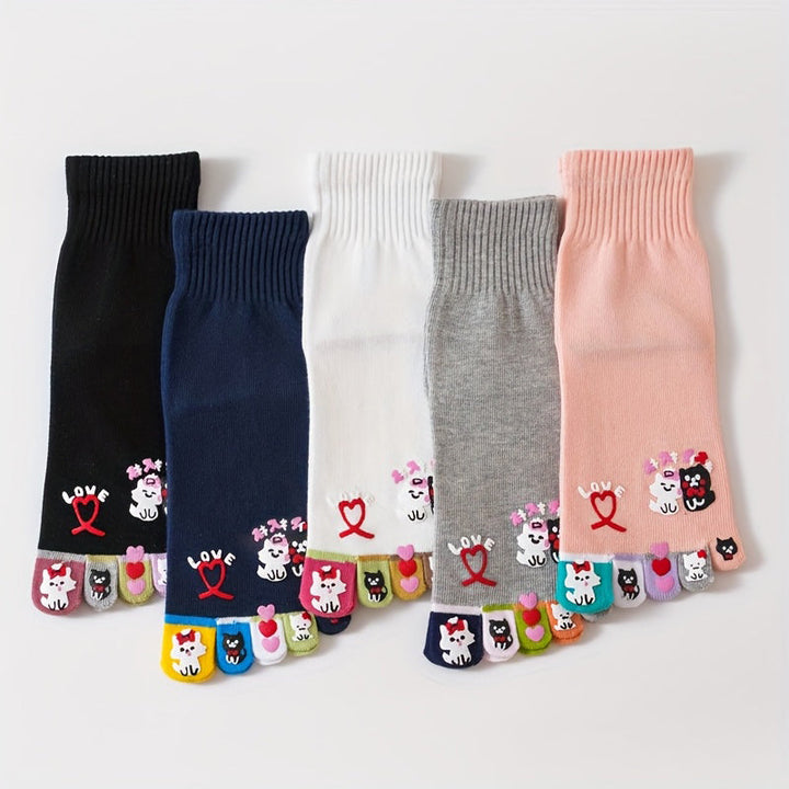 Chaussettes À Cinq Doigts De Dessin Animé