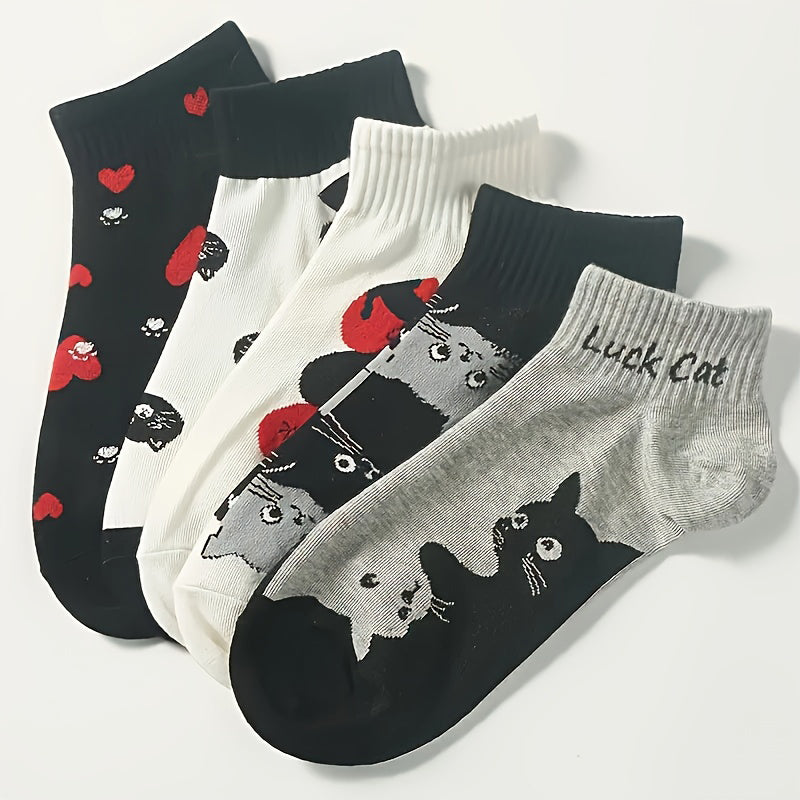 Chaussettes Décontractées À Motif De Chat