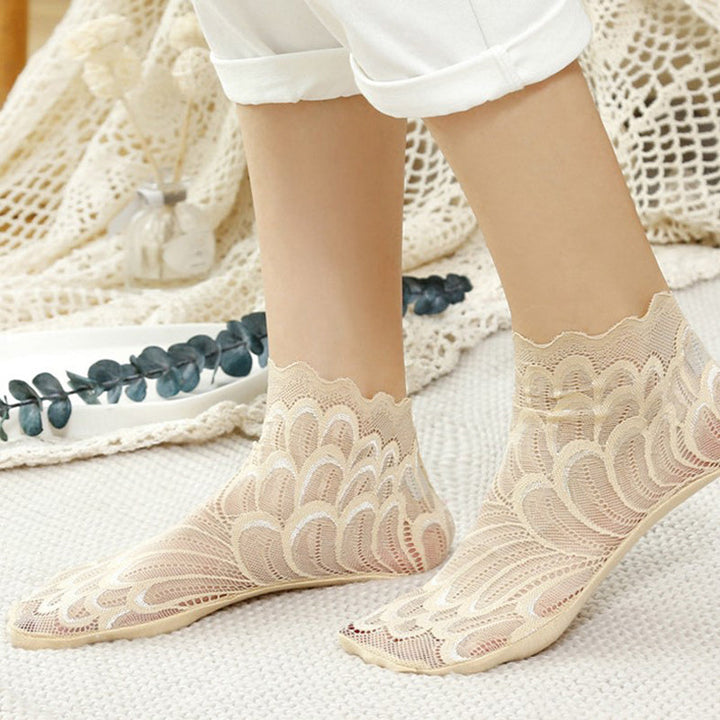 Chaussettes Respirantes En Dentelle