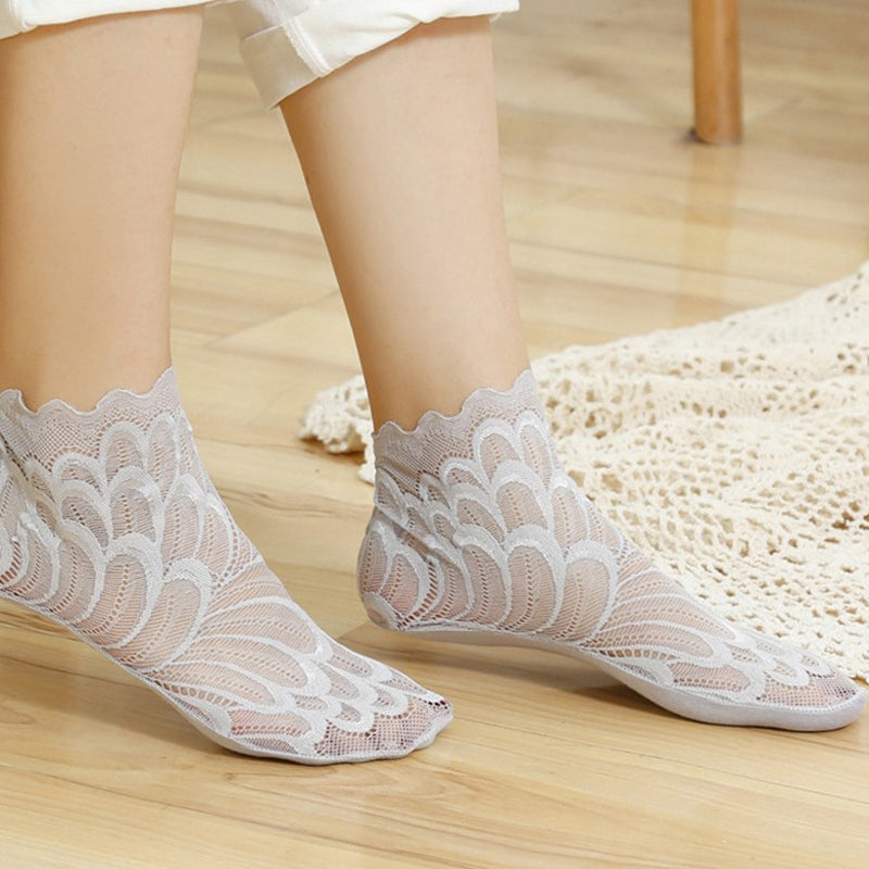 Chaussettes Respirantes En Dentelle