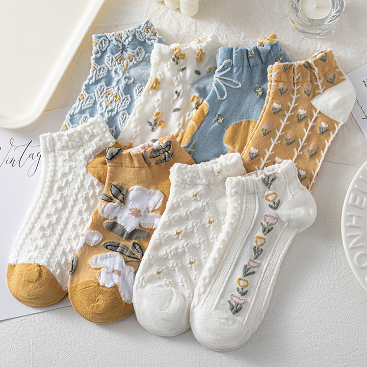 Chaussettes Fleuries Décontractées