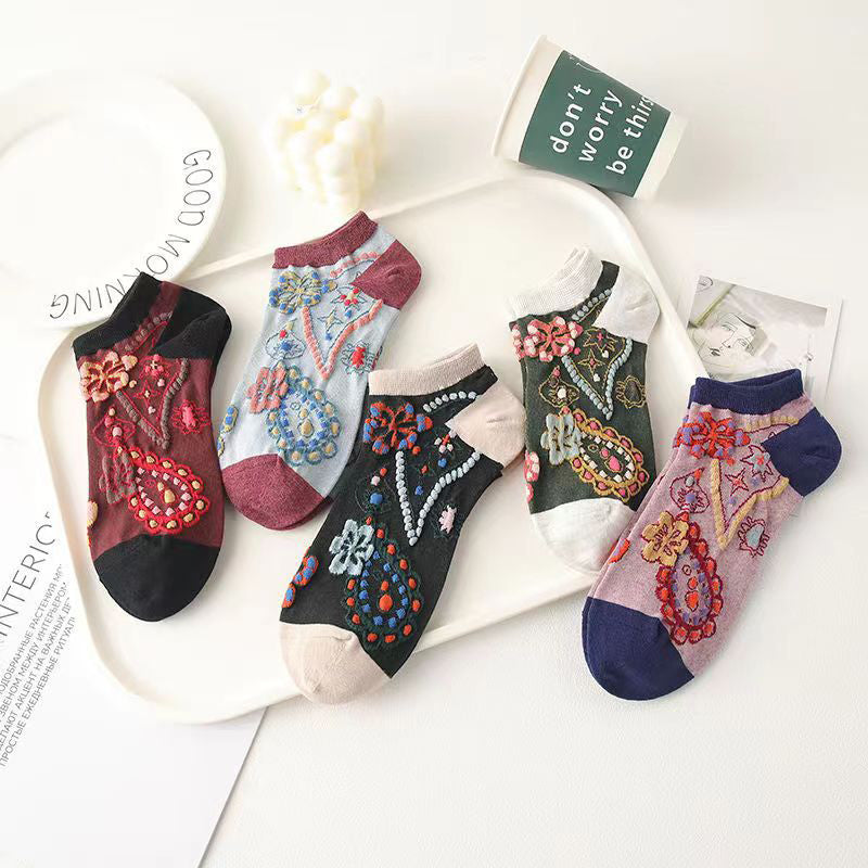 Chaussettes À Fleurs Vintage