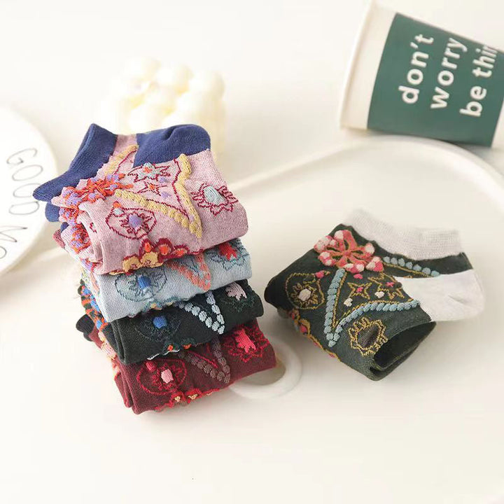 Chaussettes À Fleurs Vintage