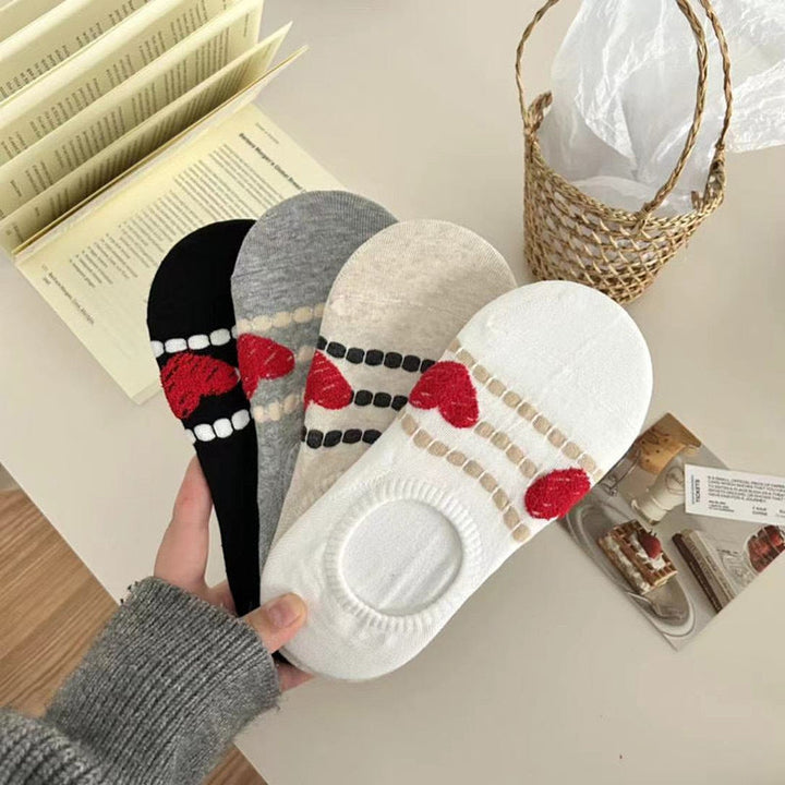 Chaussettes Décontractées À Motif Cœur