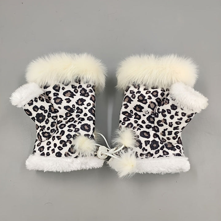 Gants Chauds À Imprimé Léopard