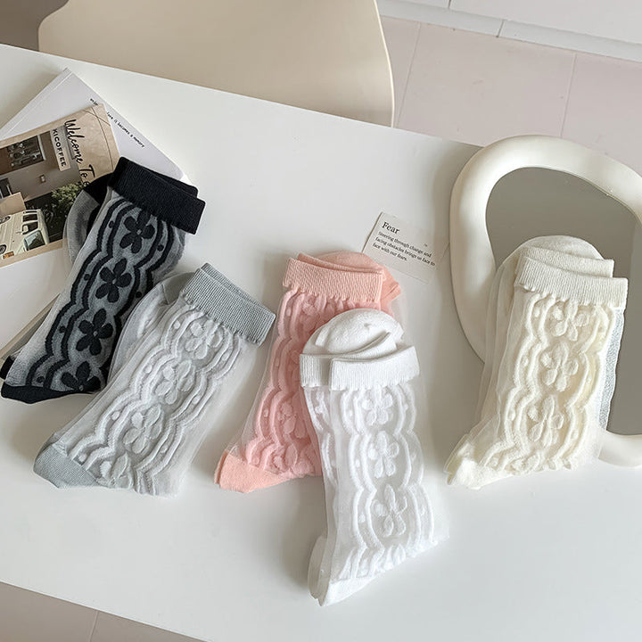 Chaussettes À Fleurs Respirantes