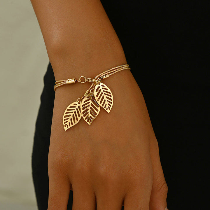 Bracelet Vintage À Feuilles