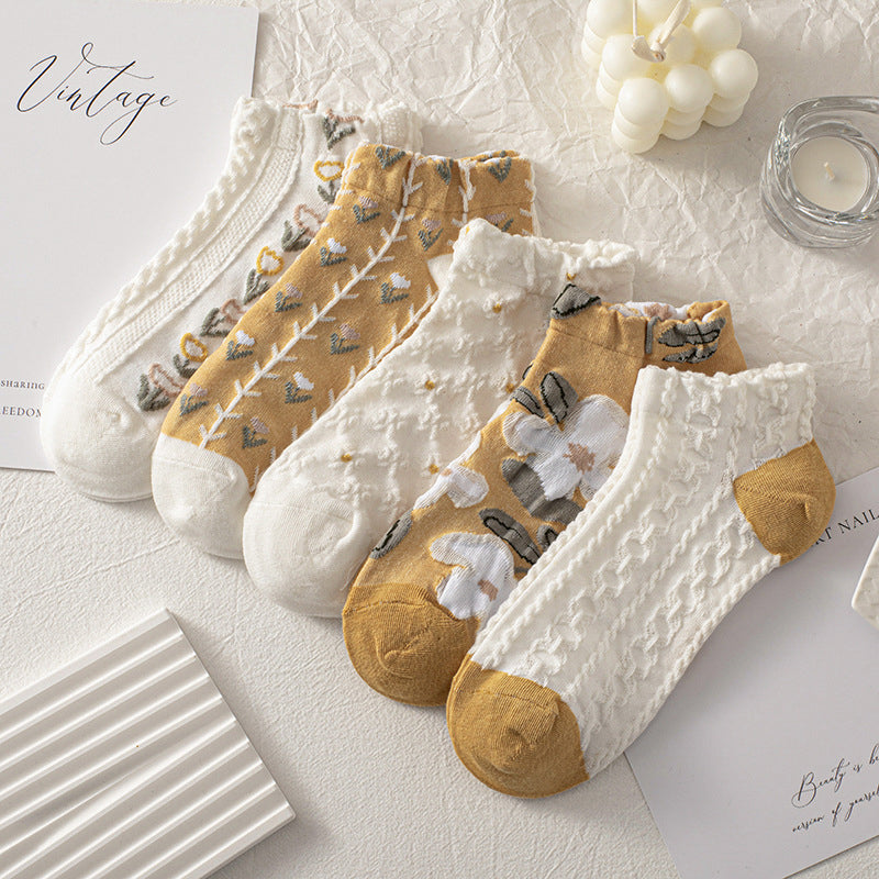 Chaussettes Fleuries Décontractées