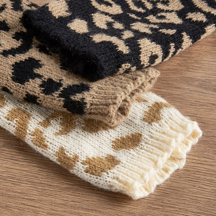 Gants Chauds À Imprimé Léopard