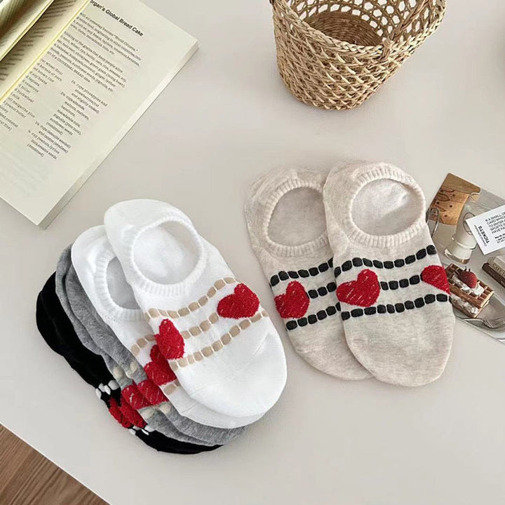 Chaussettes Décontractées À Motif Cœur