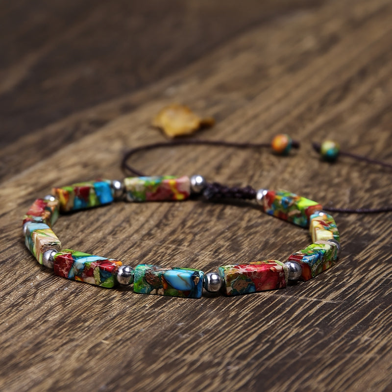 Bracelet Ethnique Tissé À La Main