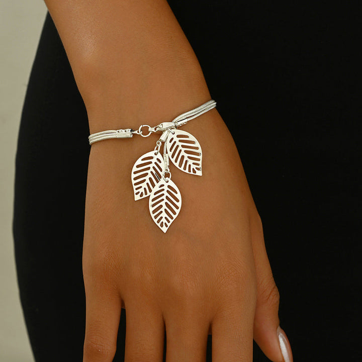Bracelet Vintage À Feuilles