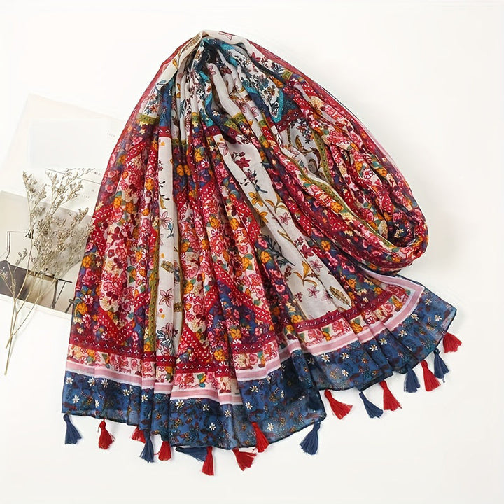 Écharpe À Imprimé Floral Vintage
