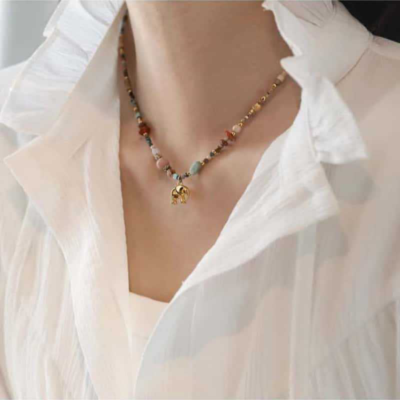Collier De Perles Colorées Bohème