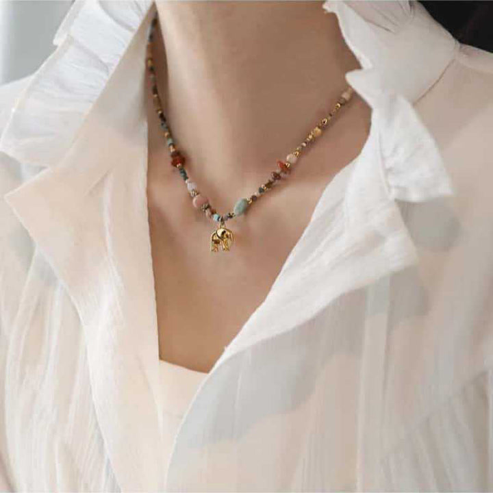 Collier De Perles Colorées Bohème