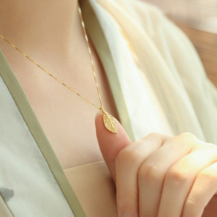 Collier Pendentif Feuille