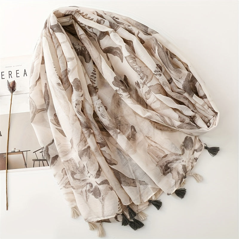 Écharpe Vintage À Imprimé Floral