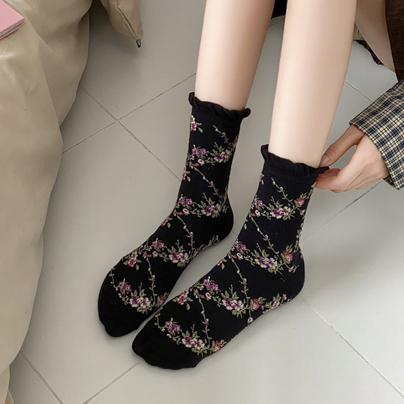 Chaussettes À Fleurs Vintage