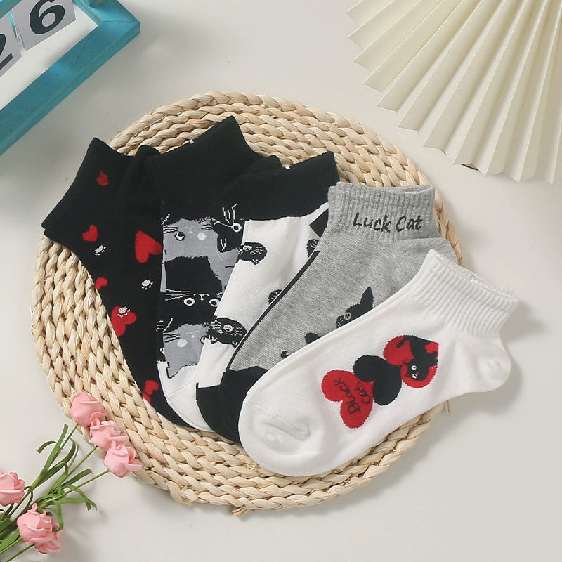 Chaussettes Décontractées À Motif De Chat