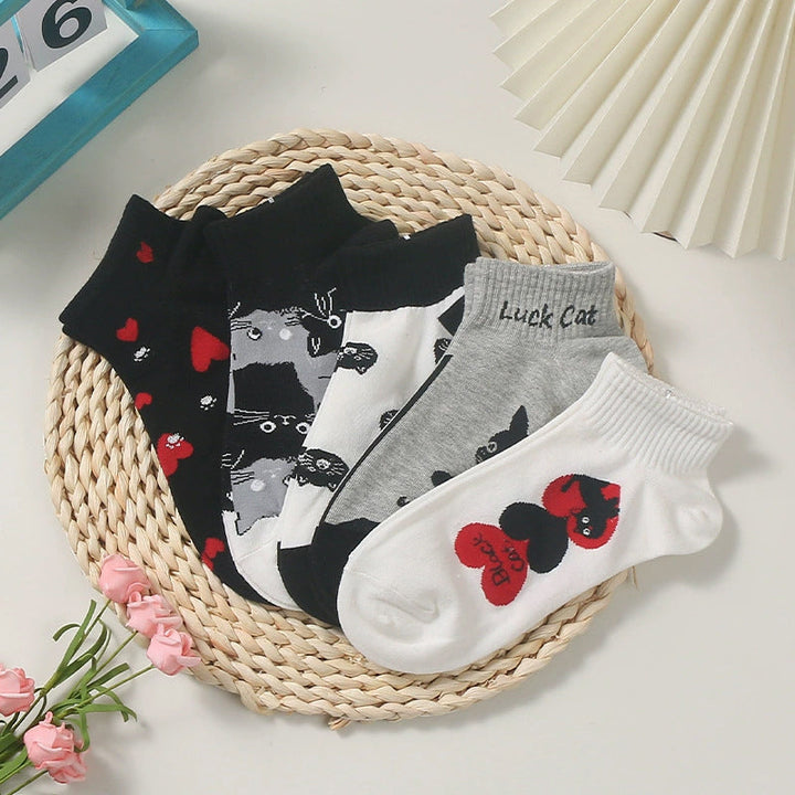 Chaussettes Décontractées À Motif De Chat