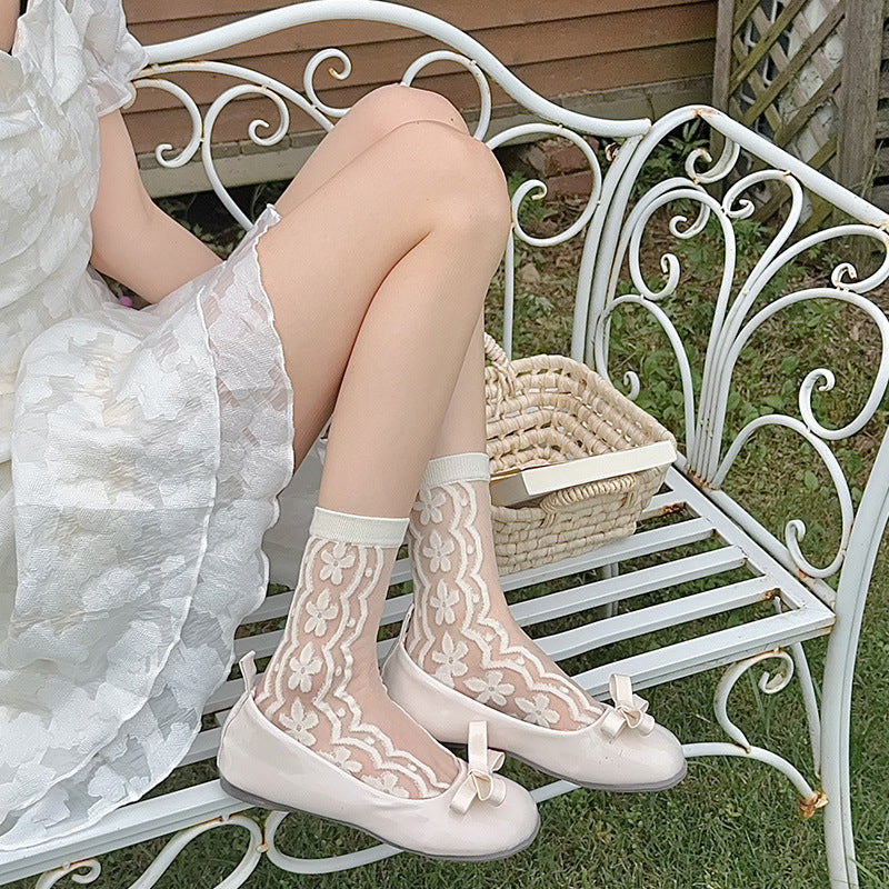 Chaussettes À Fleurs Respirantes