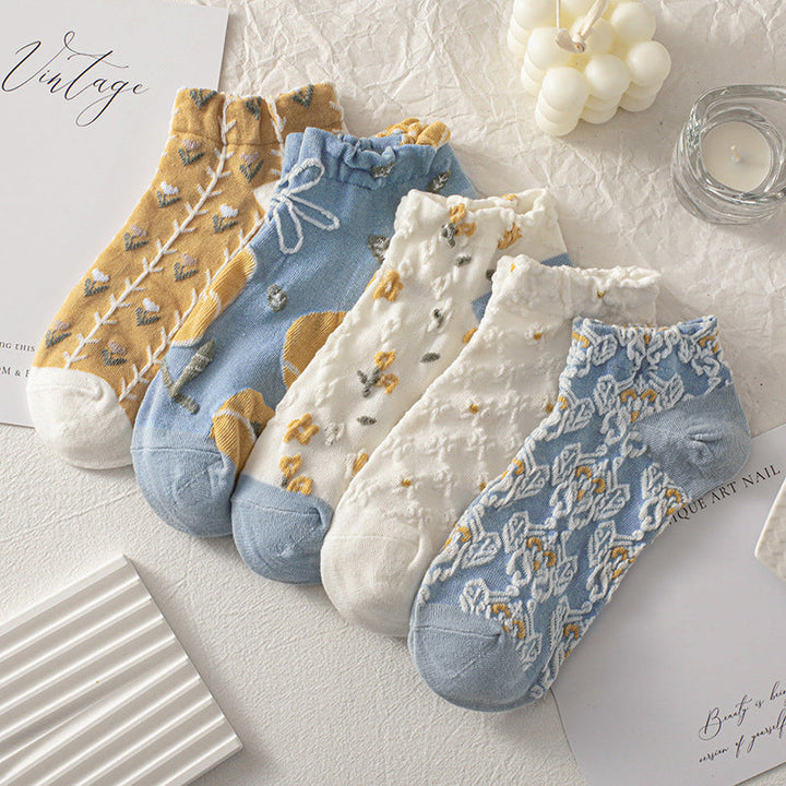Chaussettes Fleuries Décontractées