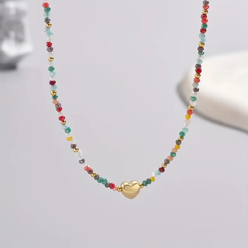 Collier De Perles En Forme De Coeur