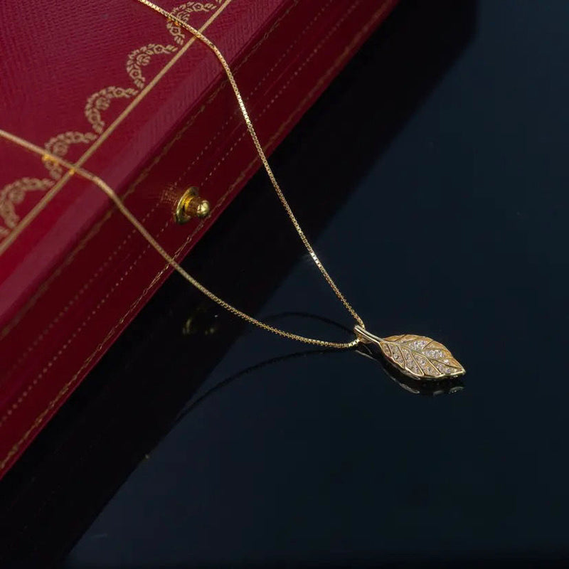 Collier Pendentif Feuille