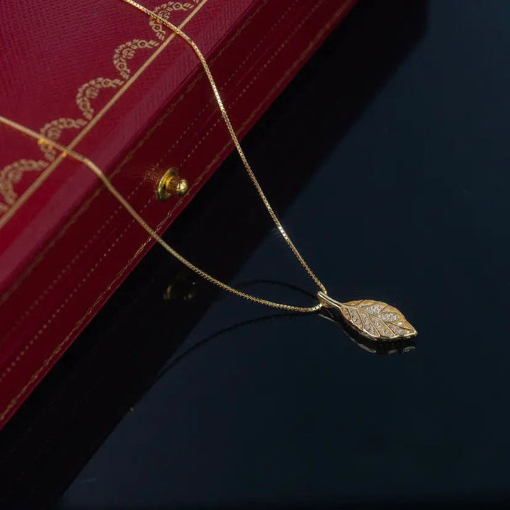 Collier Pendentif Feuille
