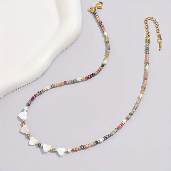 Collier De Perles En Forme De Coeur