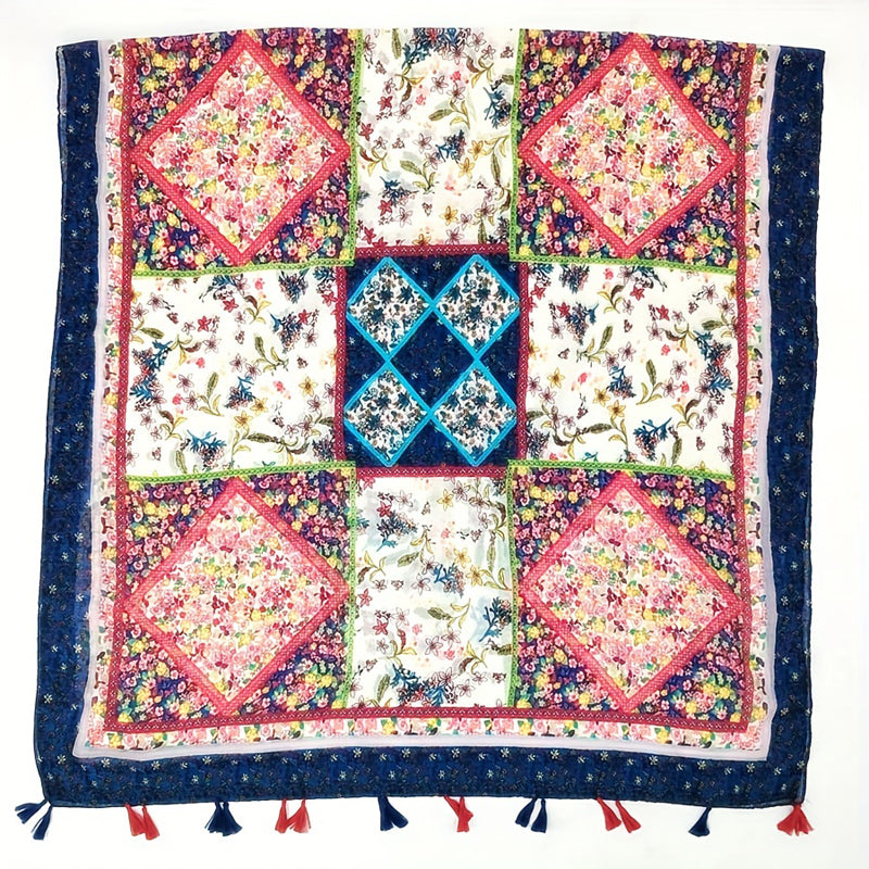 Écharpe À Imprimé Floral Vintage