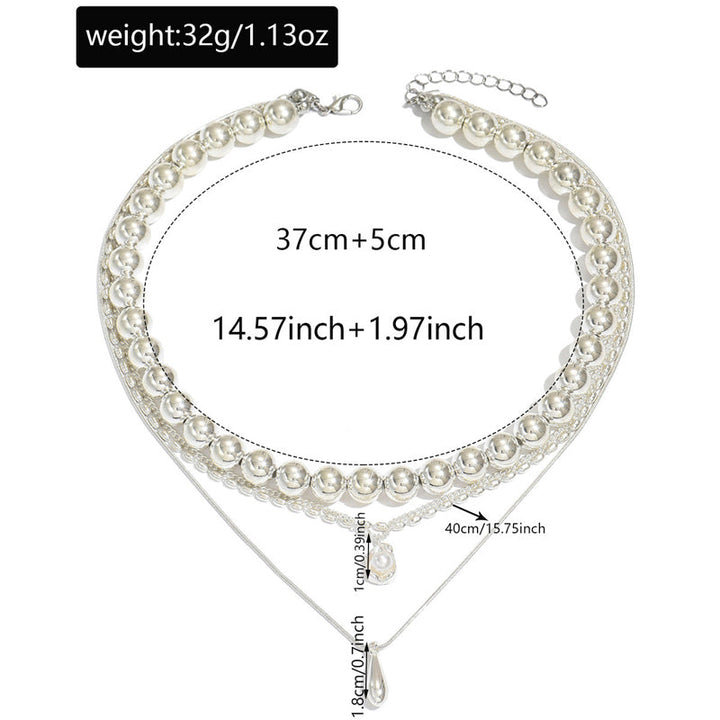Collier Pendentif Perlé Vintage