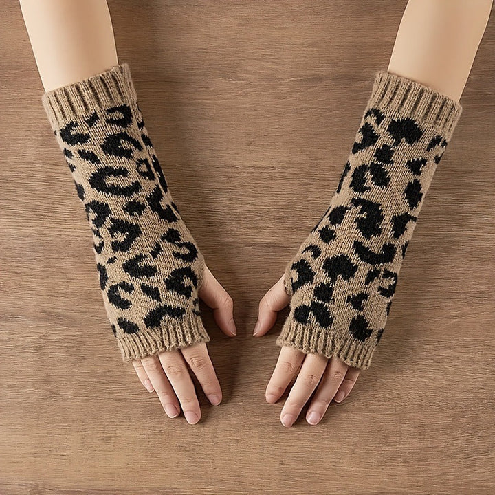 Gants Chauds À Imprimé Léopard