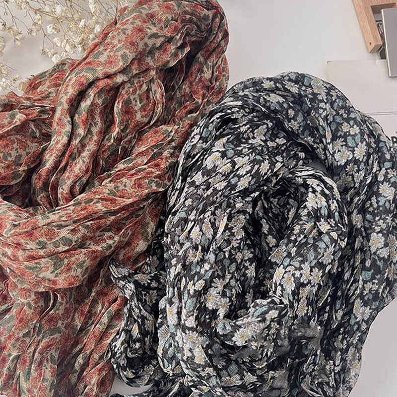 Écharpe À Imprimé Floral Vintage