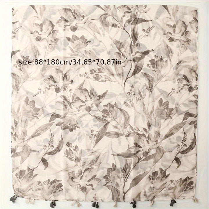 Écharpe Vintage À Imprimé Floral