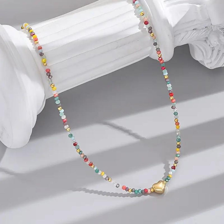 Collier De Perles En Forme De Coeur