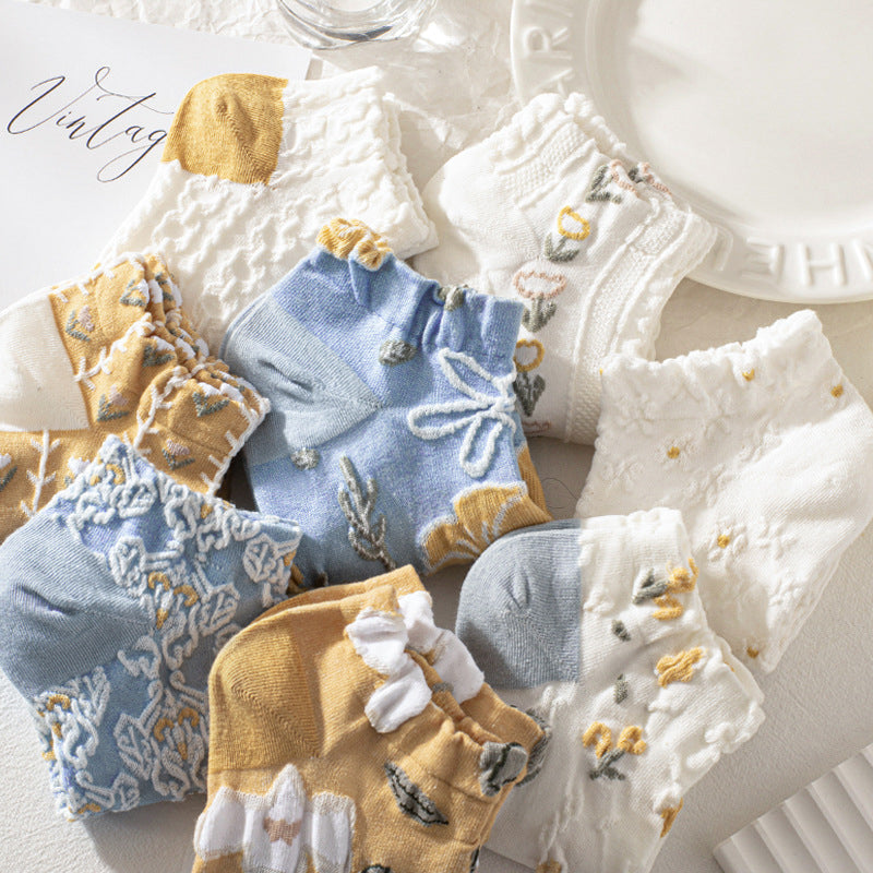 Chaussettes Fleuries Décontractées