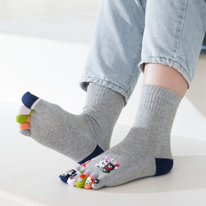 Chaussettes À Cinq Doigts De Dessin Animé