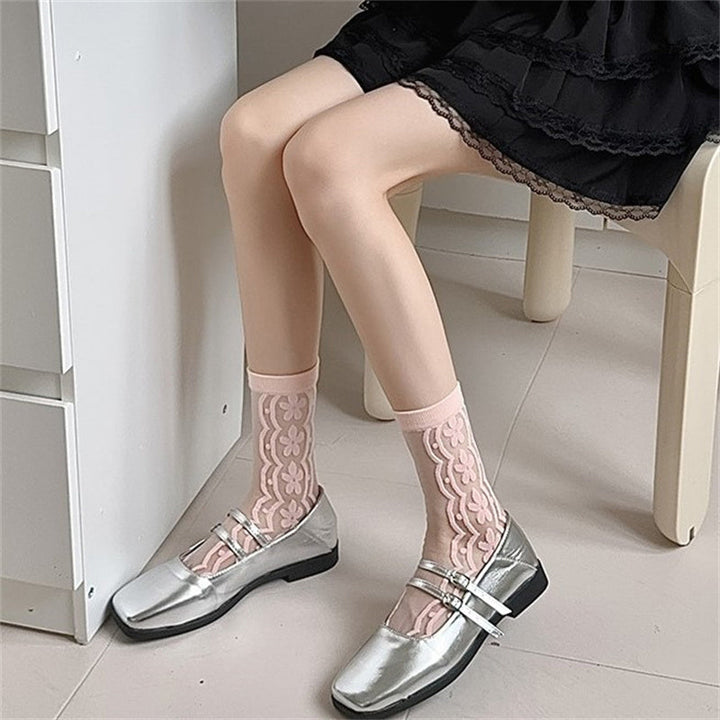 Chaussettes À Fleurs Respirantes