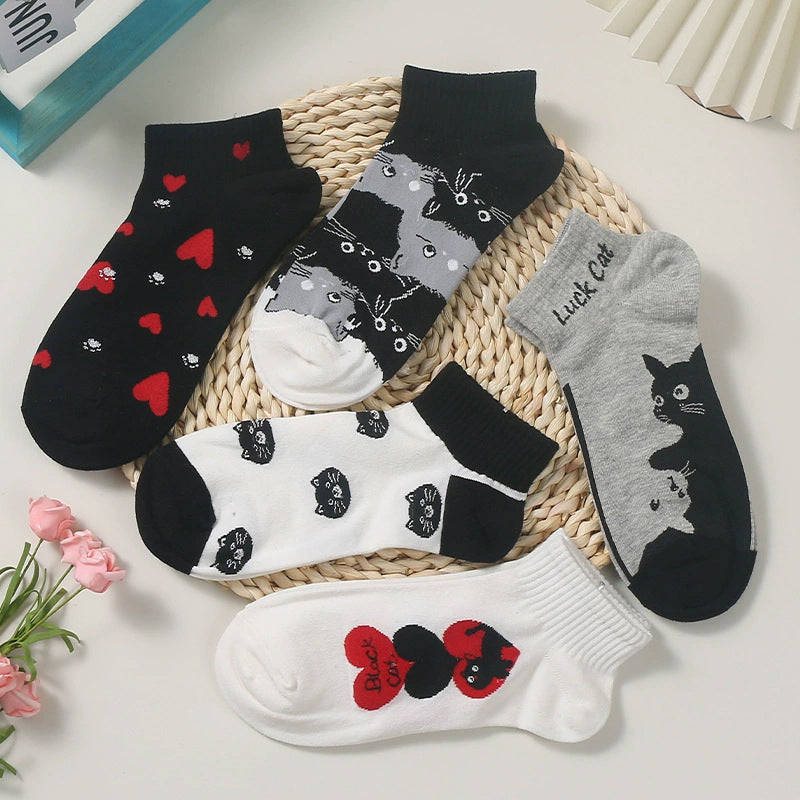 Chaussettes Décontractées À Motif De Chat