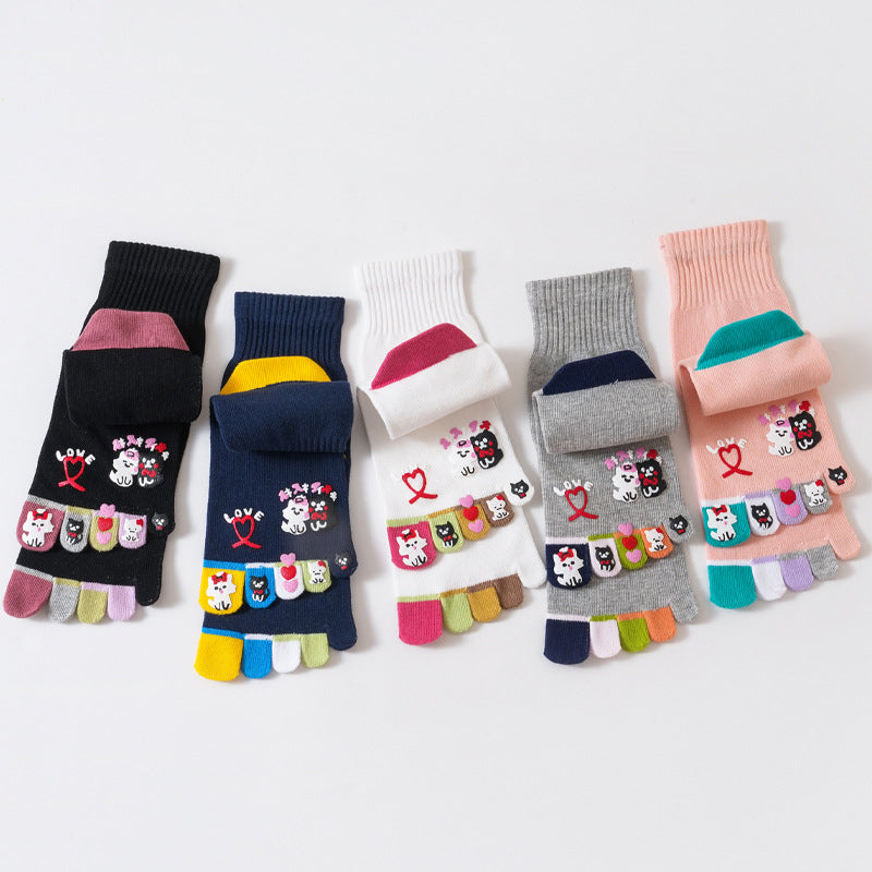 Chaussettes À Cinq Doigts De Dessin Animé